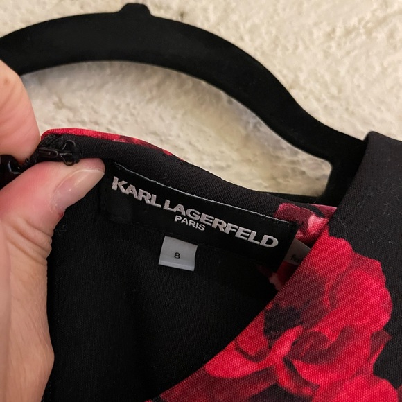 Karl Lagerfeld black roses dress 🎄 Holiday Sale ✨ - Picture 6 of 10
